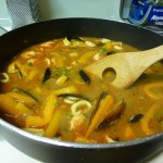 Red Curry Seafood cooking